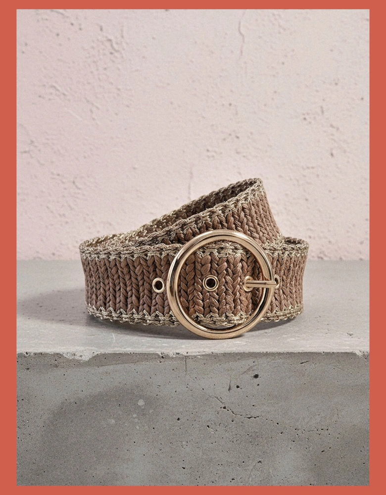Shannon Elasticated Summer Belt - Brown Mix