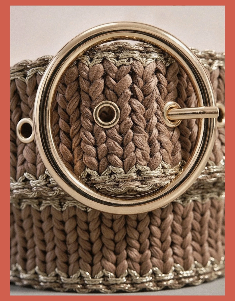 Shannon Elasticated Summer Belt - Brown Mix