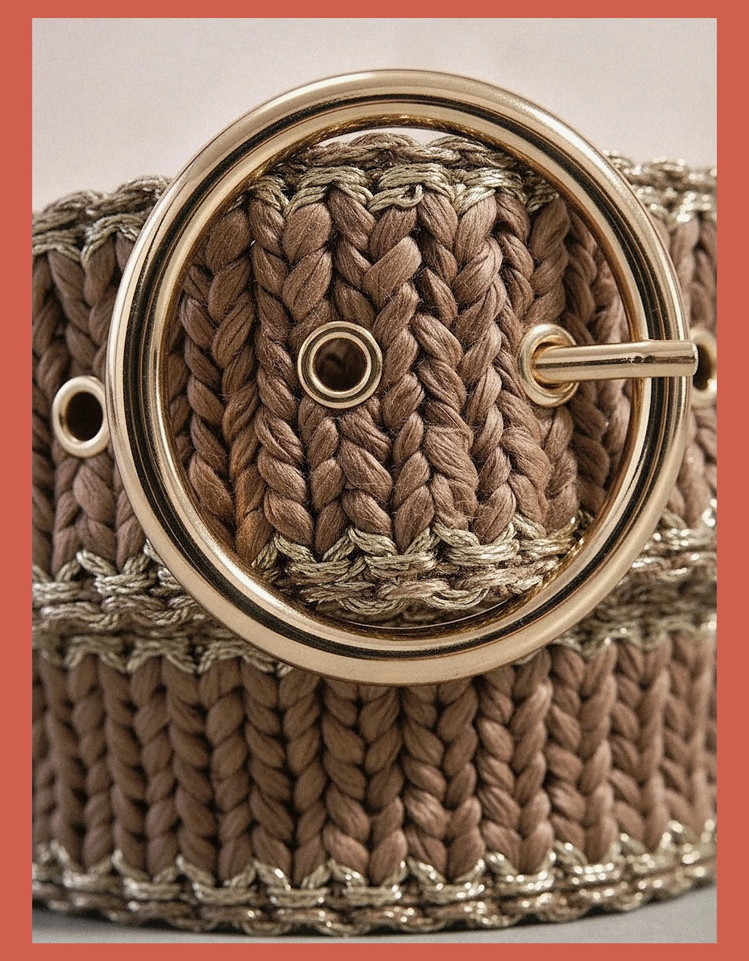 Shannon Elasticated Summer Belt - Brown Mix