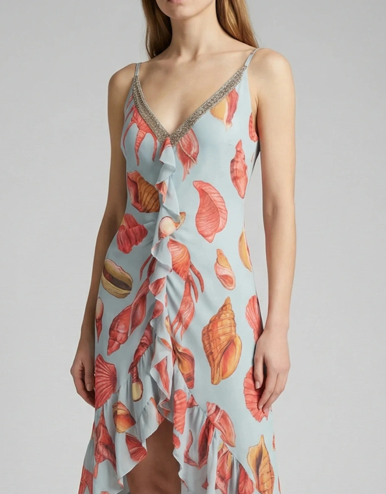 Nerissa Asymmetric Midi Dress