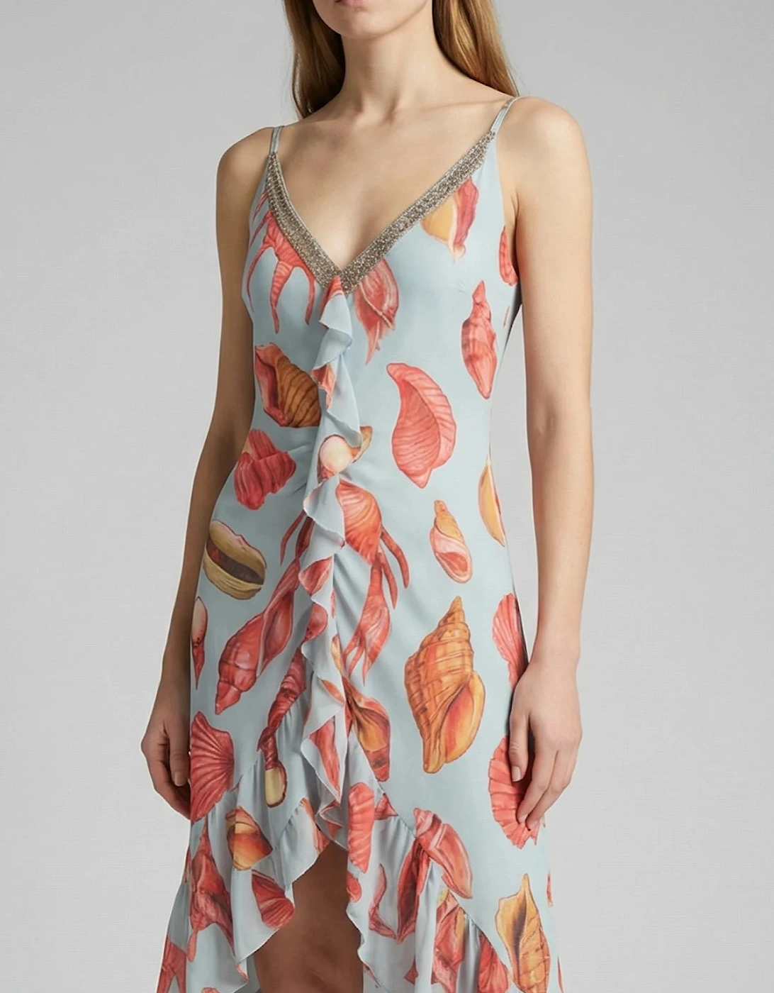 Nerissa Asymmetric Midi Dress