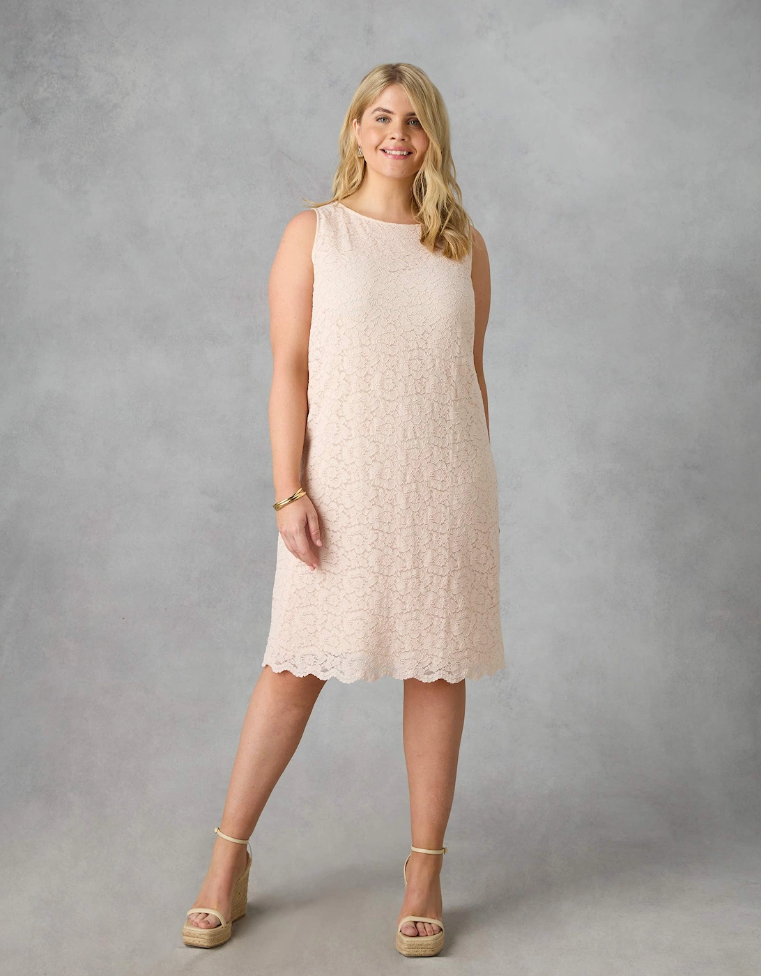 Blush Lace Shift Dress