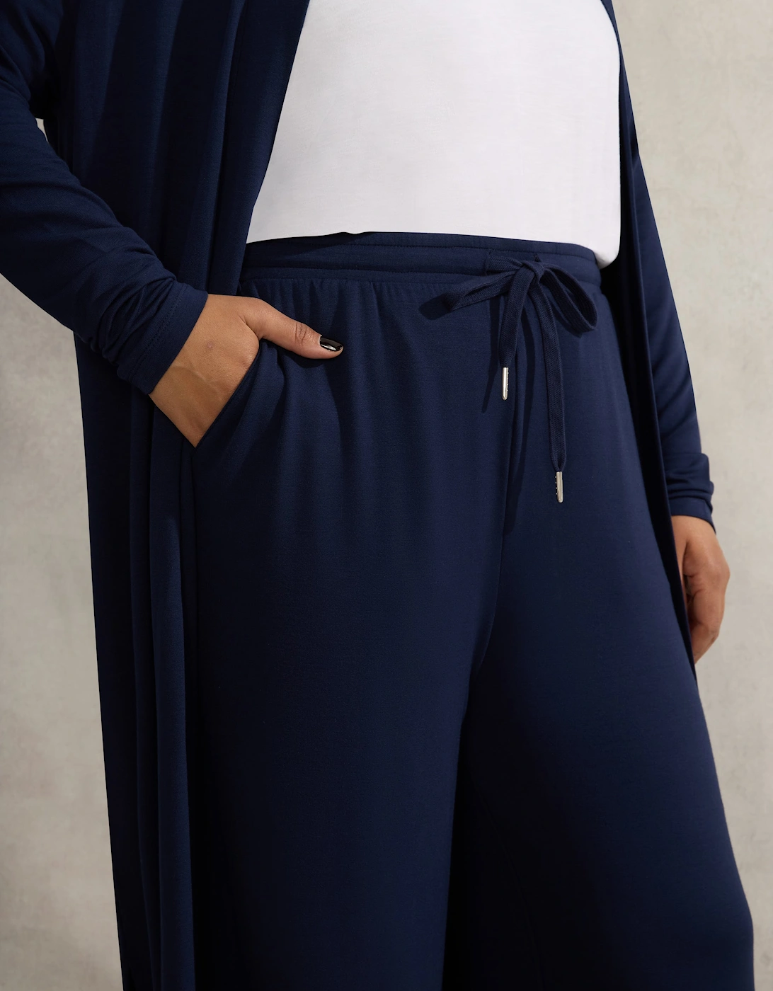 Navy Lightweight Supersoft Straight Leg Pant