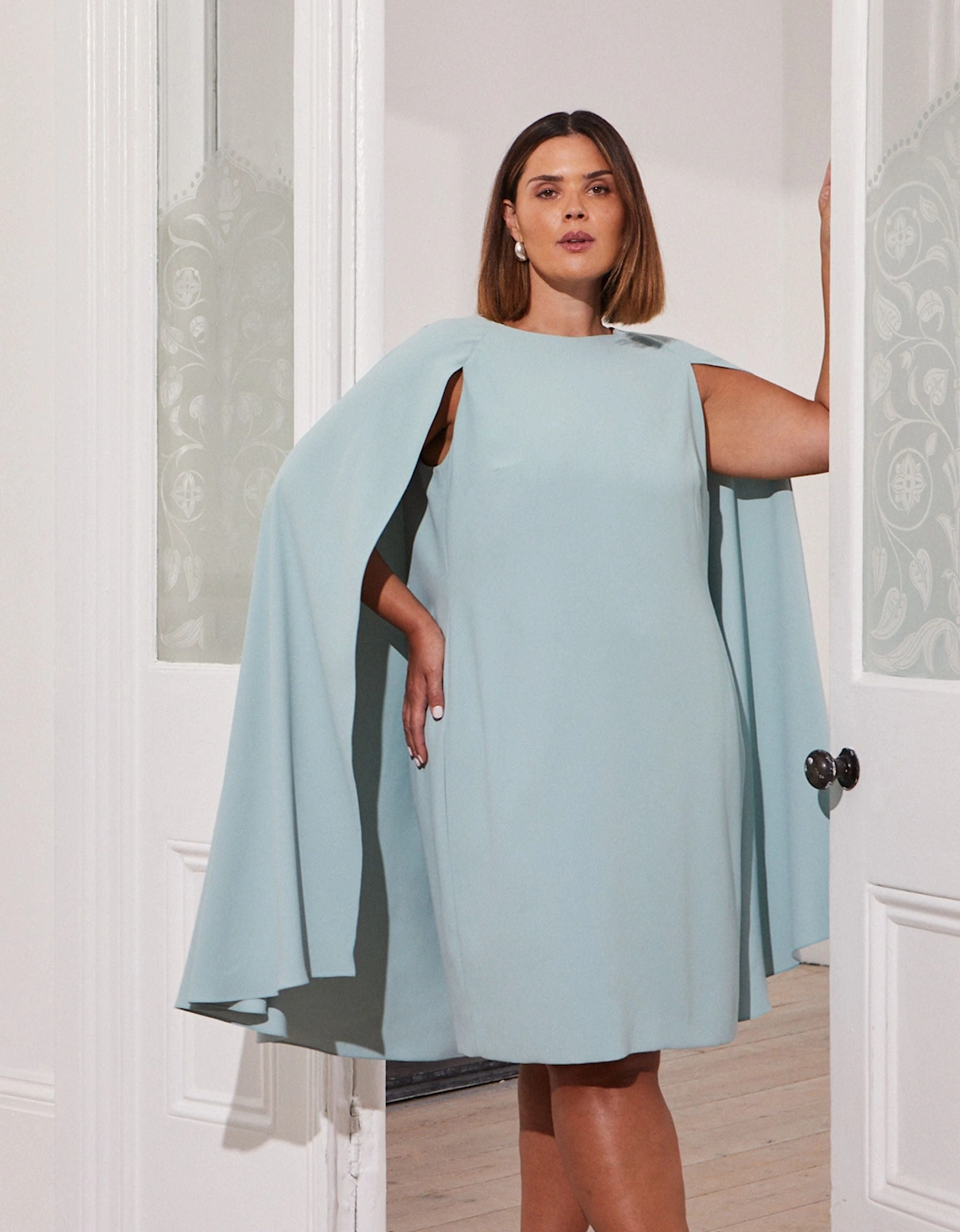 Pale Blue Cape Dress, 5 of 4
