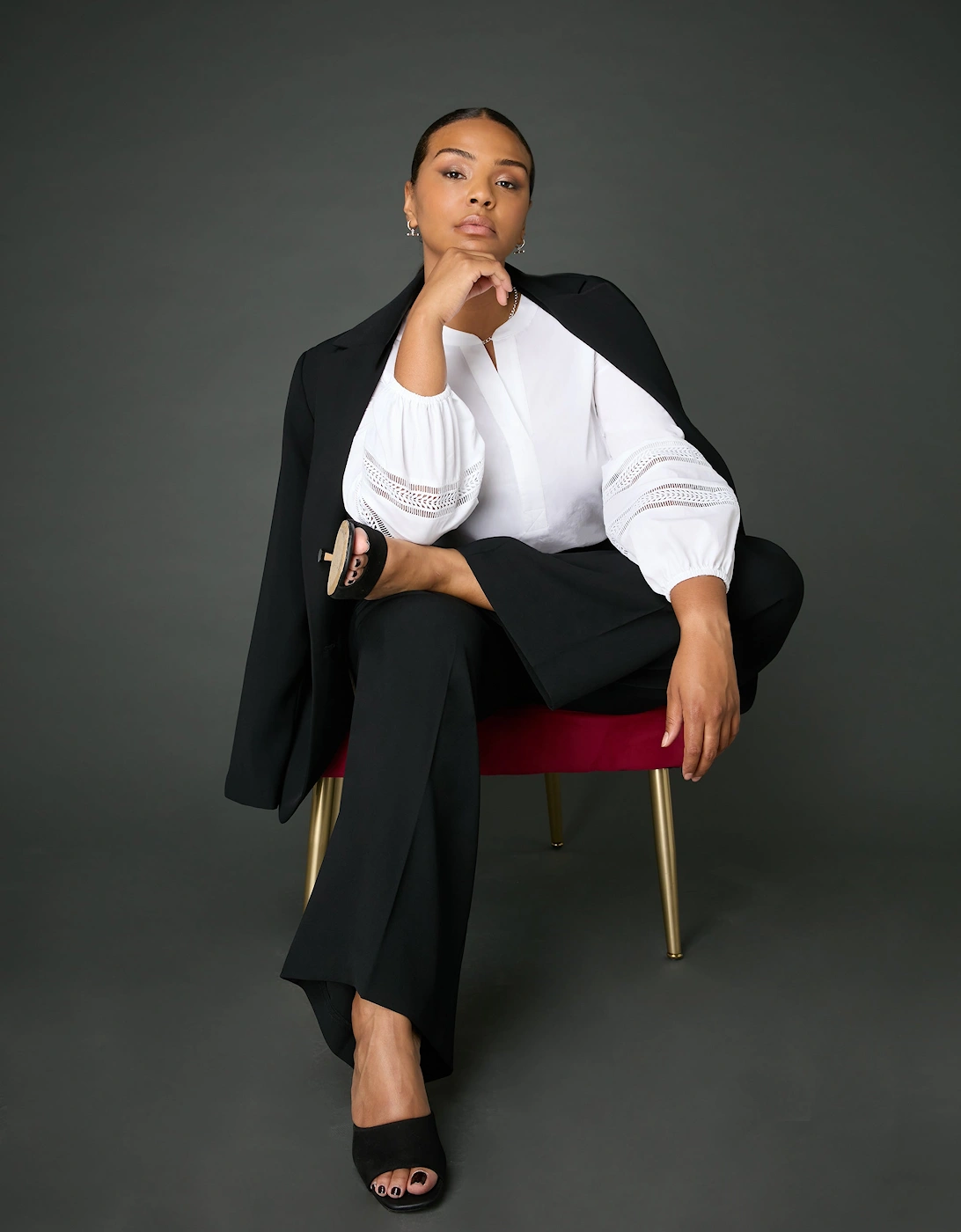 Black Wide Leg Trousers