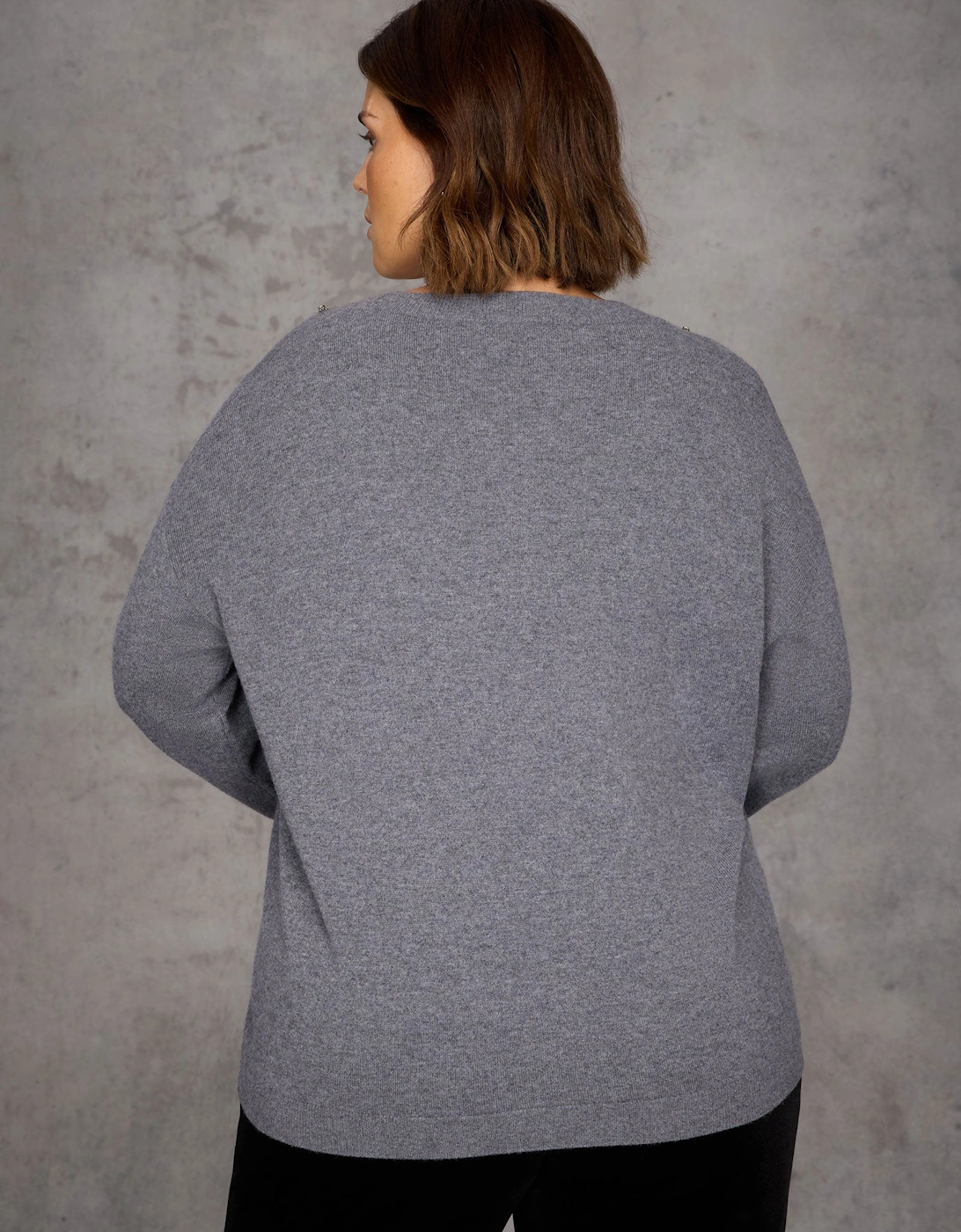 Grey Embellished Jumper