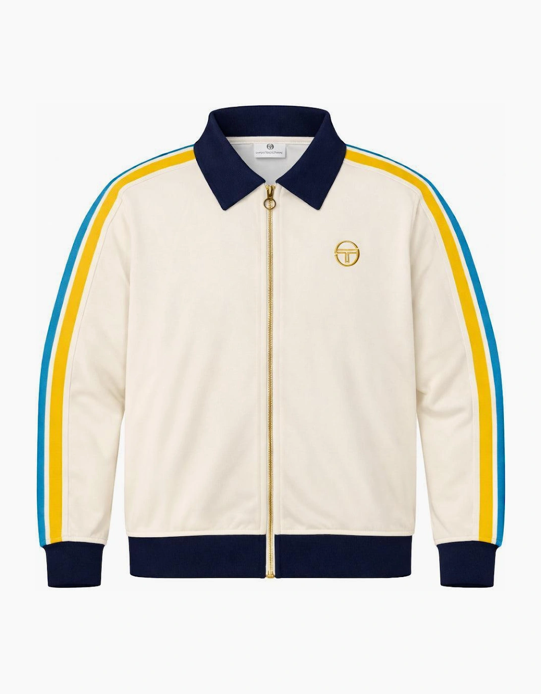 Monte Velour Track Top Jacket Gardenia/Maritime Blue, 2 of 1