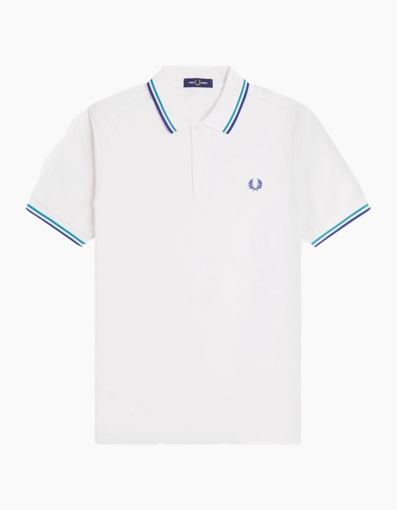Twin Tipped Polo Shirt Snow White/Deep Mint/Soho Eclipse