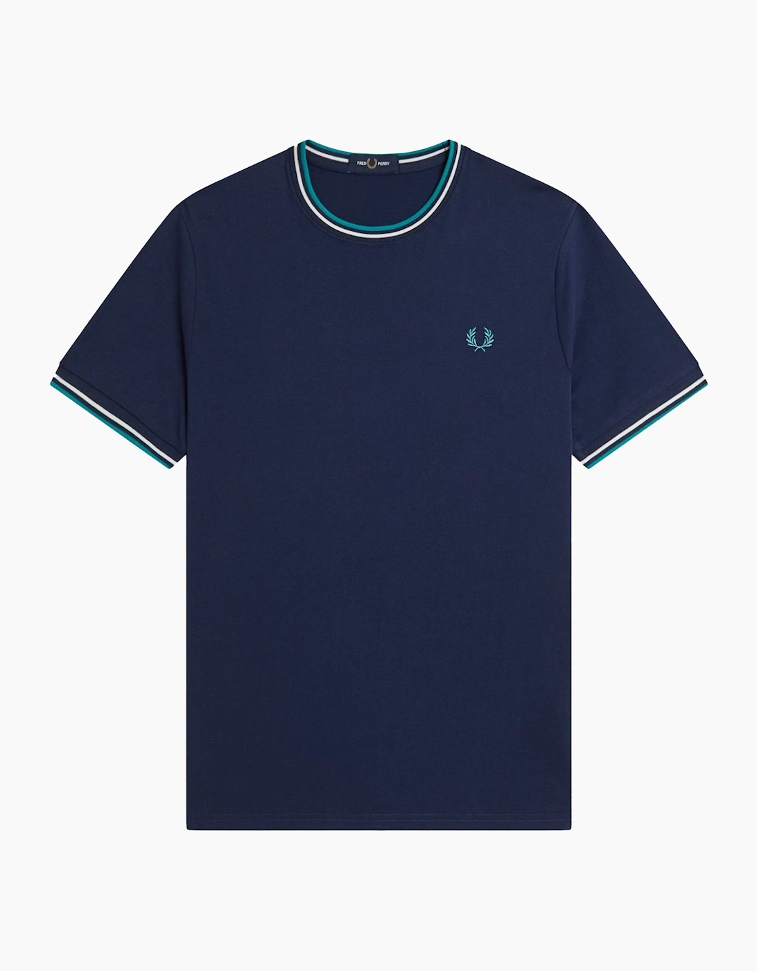 Twin Tipped T-Shirt Tennis Blue/Snow White/Deep Mint, 7 of 6