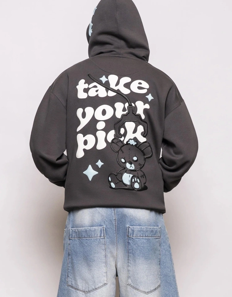 Fresh Couture Take Your Pick Hoodie - Charcoal Grey