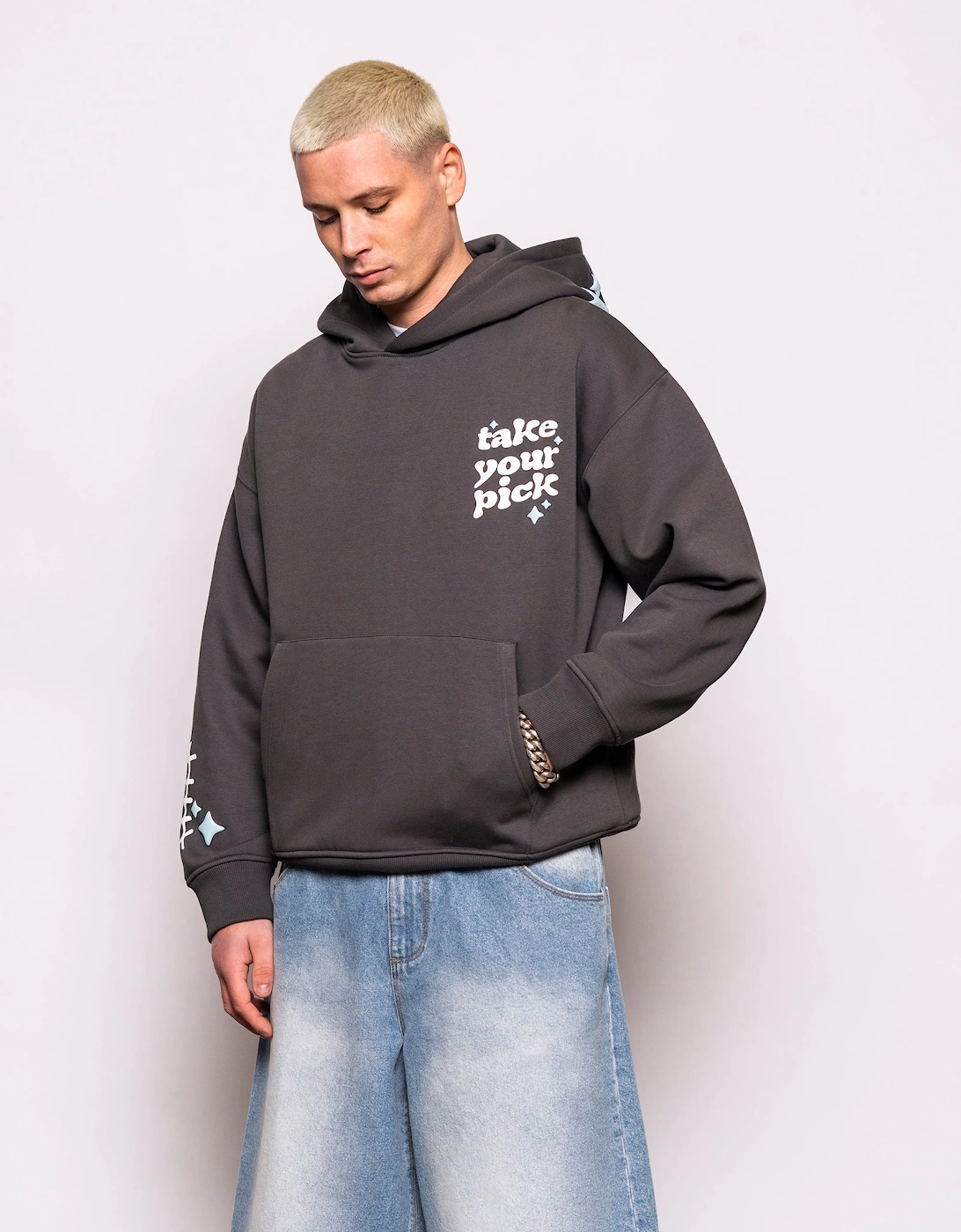 Fresh Couture Take Your Pick Hoodie - Charcoal Grey