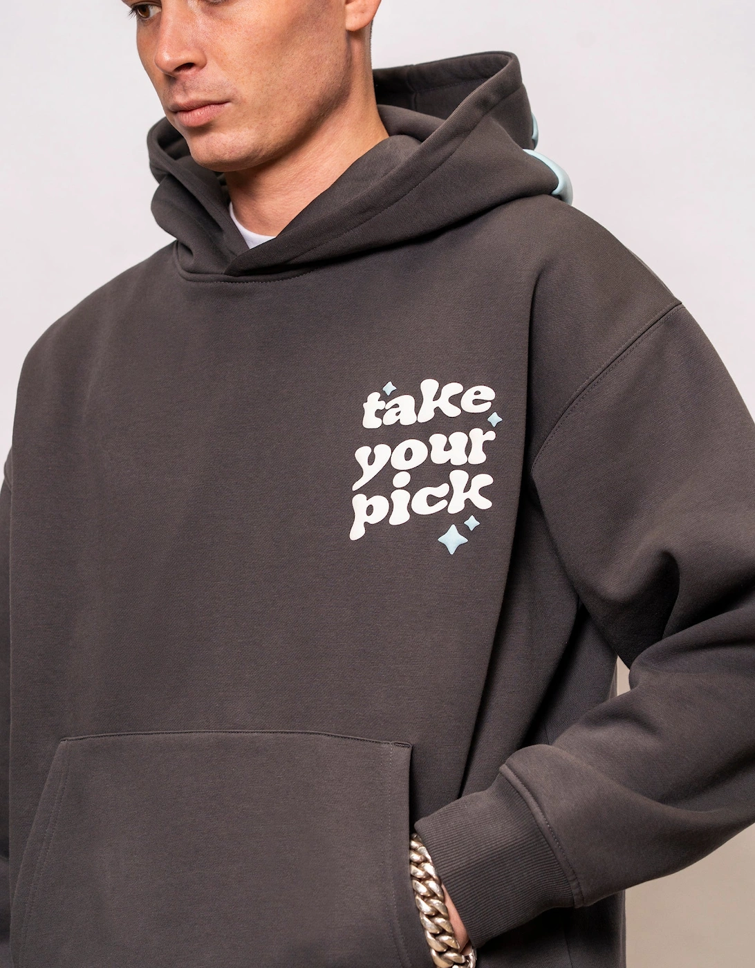Fresh Couture Take Your Pick Hoodie - Charcoal Grey