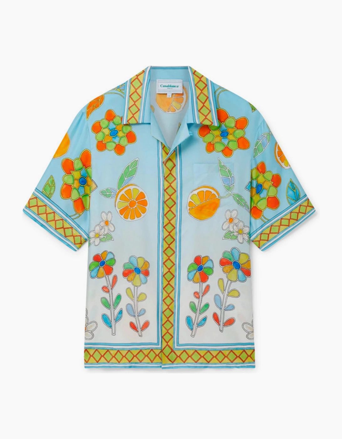 YORUBA FLOWERS SILK SHORT SLEEVE SHIRT, 4 of 3