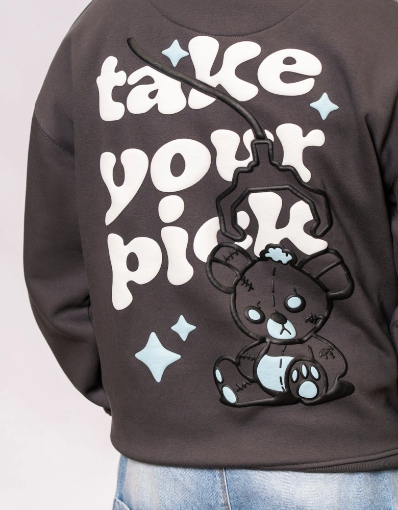 Fresh Couture Take Your Pick Hoodie - Charcoal Grey