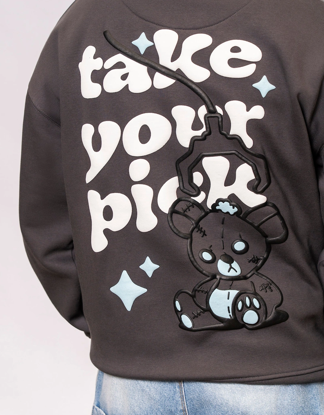Fresh Couture Take Your Pick Hoodie - Charcoal Grey