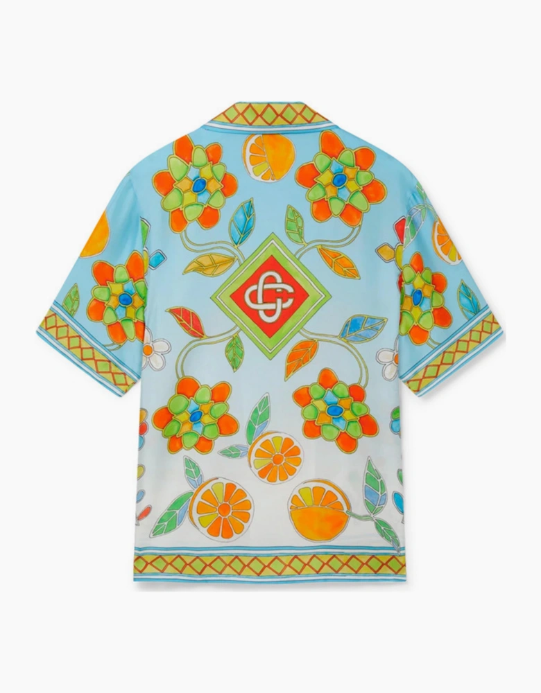YORUBA FLOWERS SILK SHORT SLEEVE SHIRT