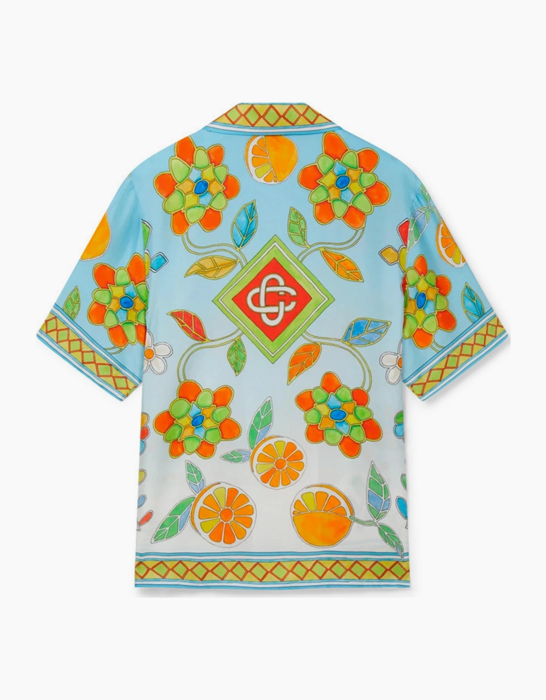 YORUBA FLOWERS SILK SHORT SLEEVE SHIRT