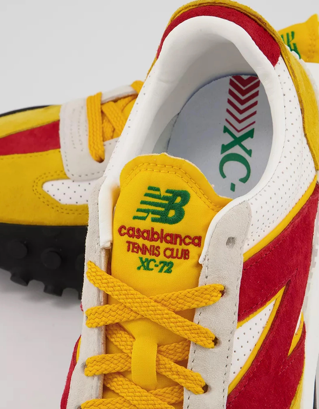 CASABLANCA X NEW BALANCE XC-72 SNEAKERS RED YELLOW