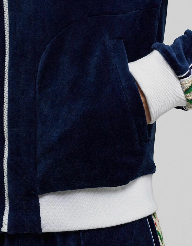 LAUREL TRACK JACKET VELOUR NAVY