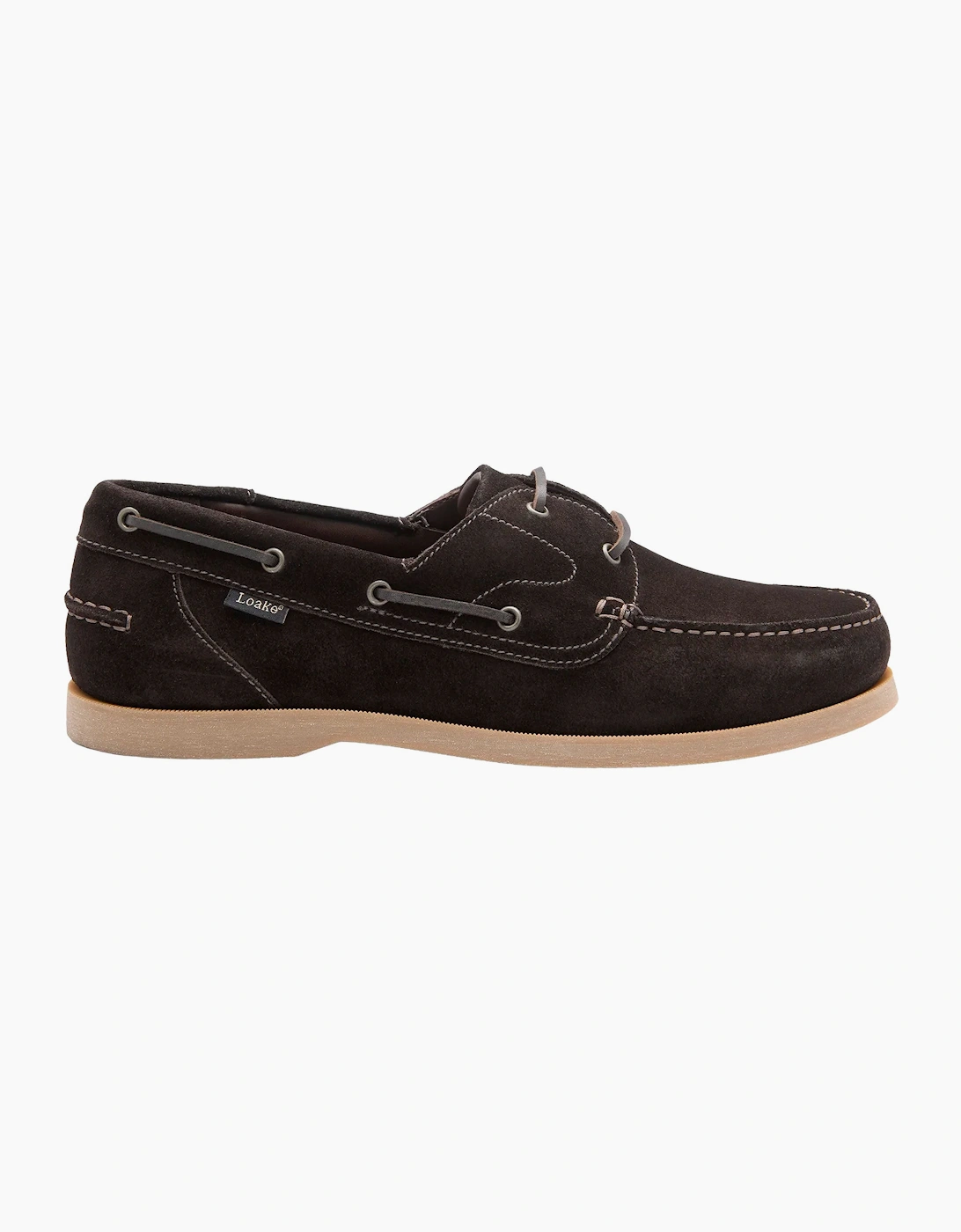 PADSTOW BOAT SHOE DARK BROWN SUEDE, 5 of 4