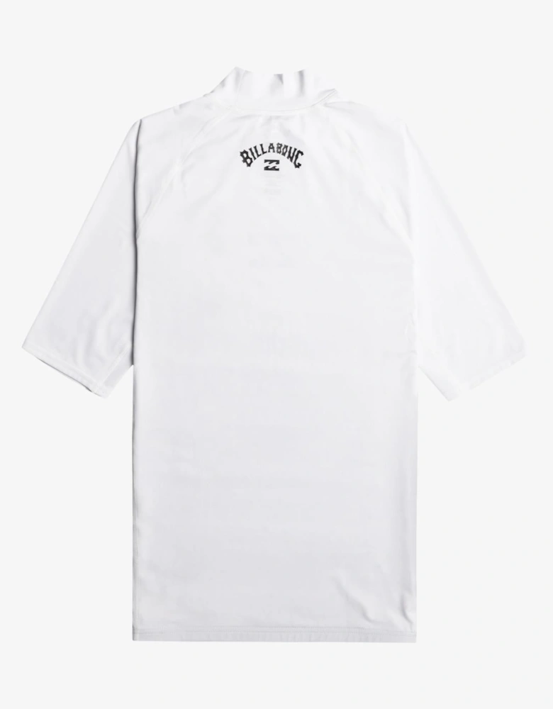 Mens Waves All Day Short Sleeve Swim Swimming Rash Vest