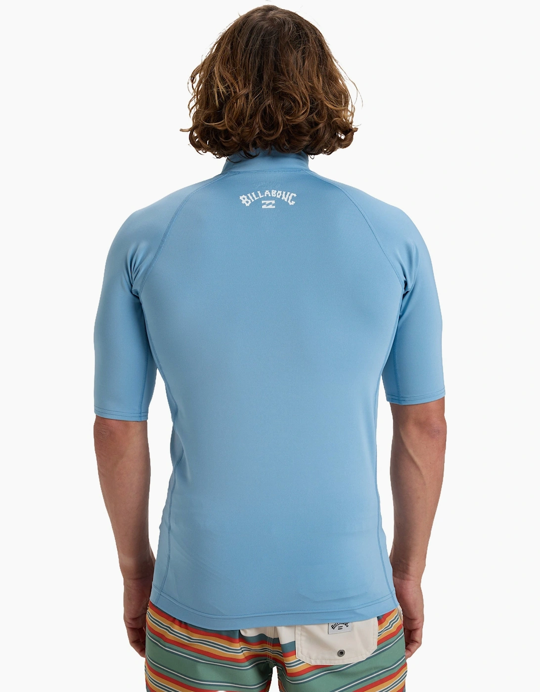 Mens Waves All Day Short Sleeve Swim Swimming Rash Vest