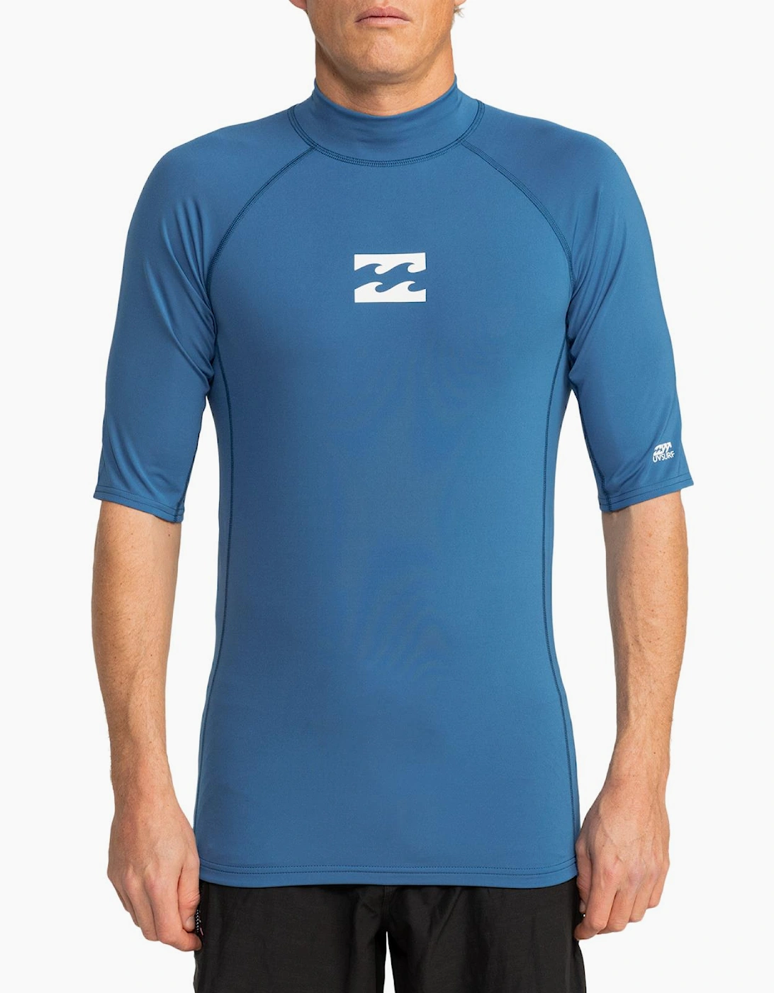 Mens Waves All Day Short Sleeve Swim Swimming Rash Vest