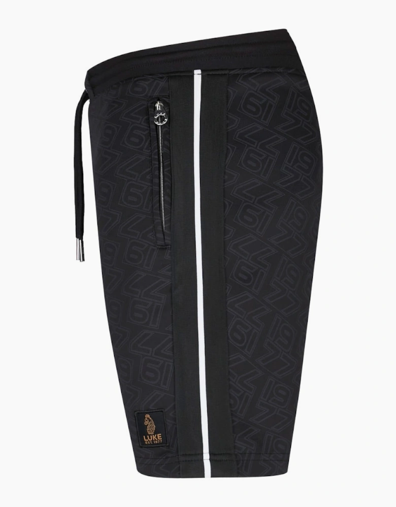Riva Overprint Shorts - Black