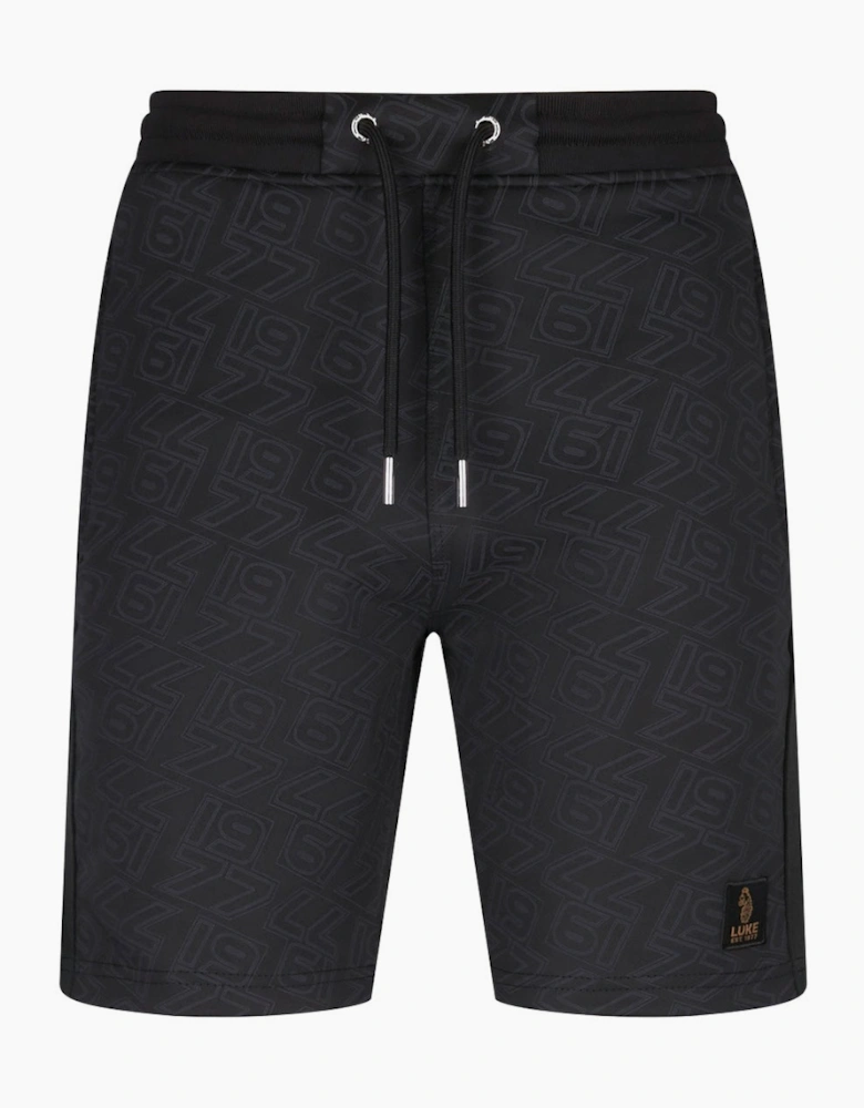 Riva Overprint Shorts - Black