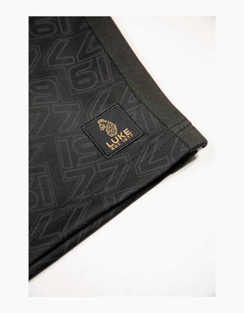 Riva Overprint Shorts - Black