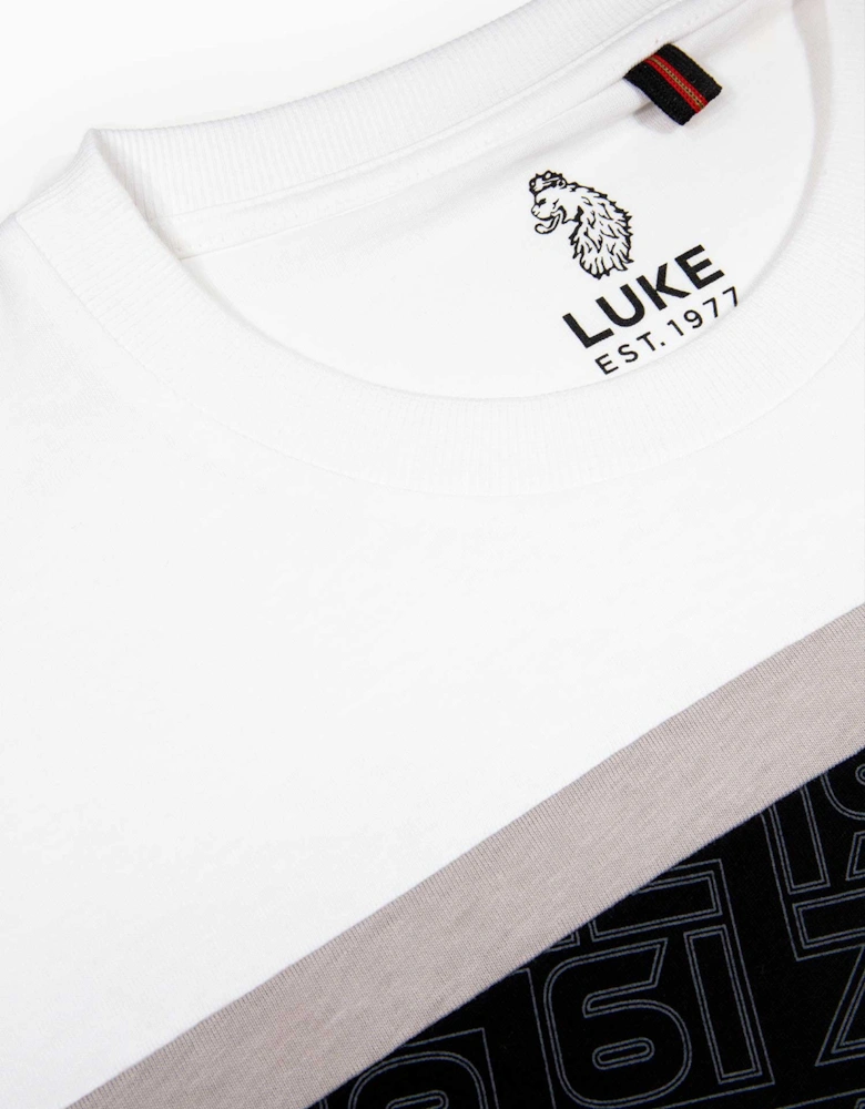 LUKE1977 Paolo Print Panel T-Shirt - White