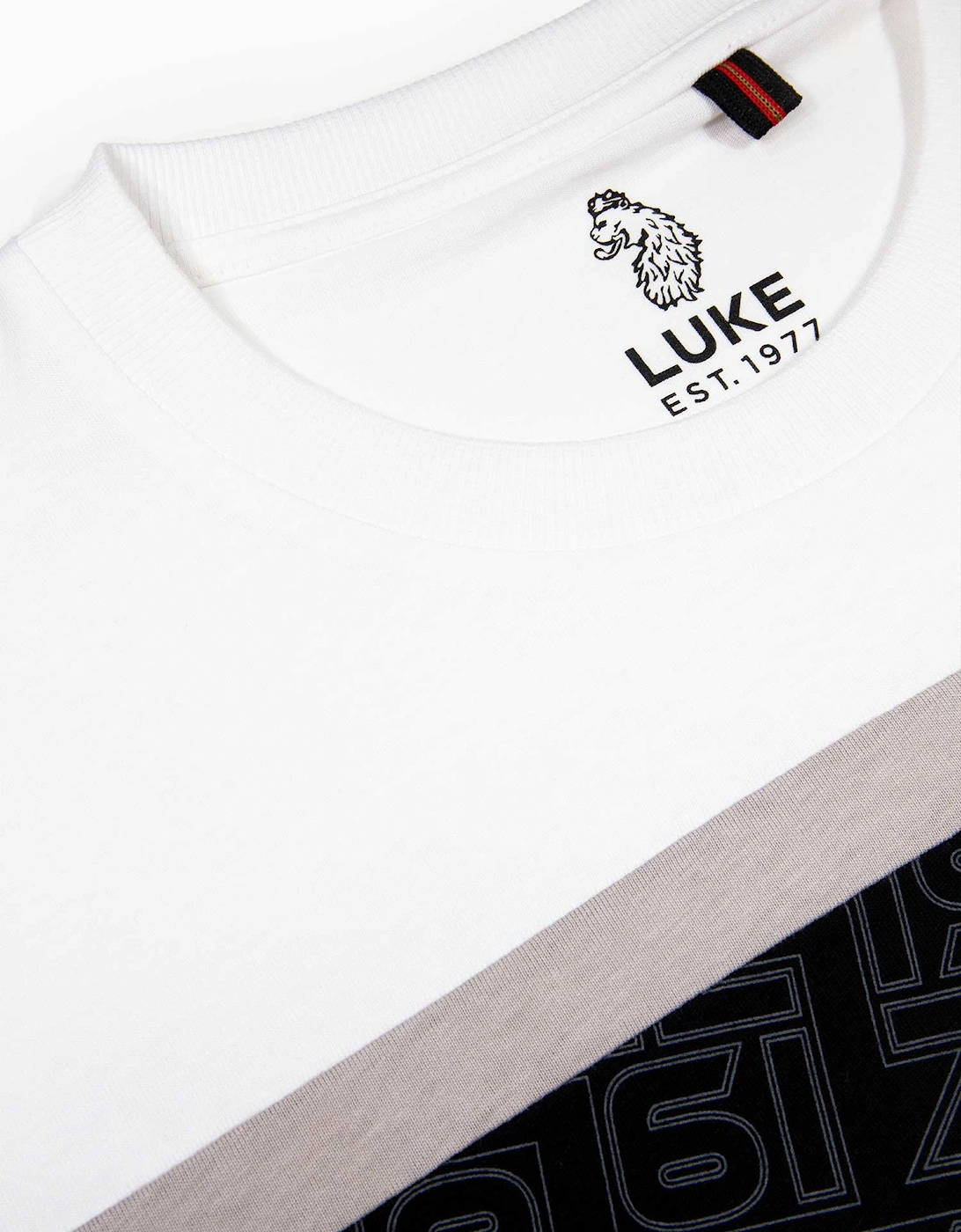 LUKE1977 Paolo Print Panel T-Shirt - White