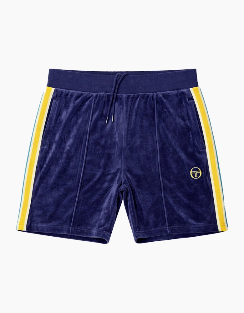 Monte Velour Shorts Maritime Blue/Mango Mint