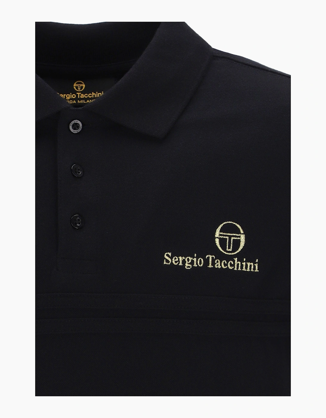 Sergio Tacchini Supermac Primo Polo Shirt Black/Gold