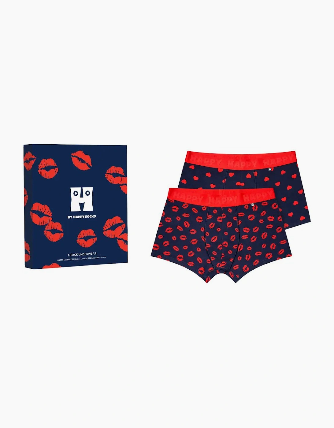 Happy Socks Men's 2-Pack Love Gift Set, Navy - Red - Size: 37/36/32