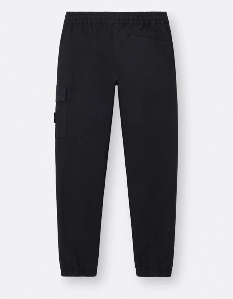 Kids Cotton Cargo Trousers Black