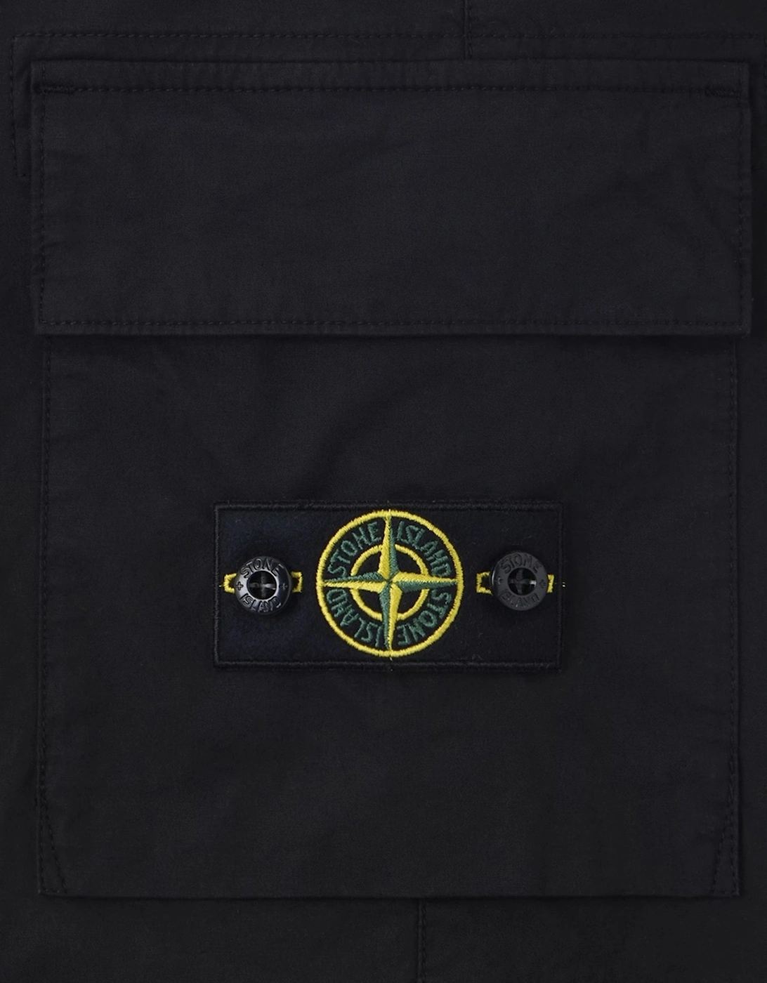 Kids Cotton Cargo Trousers Black