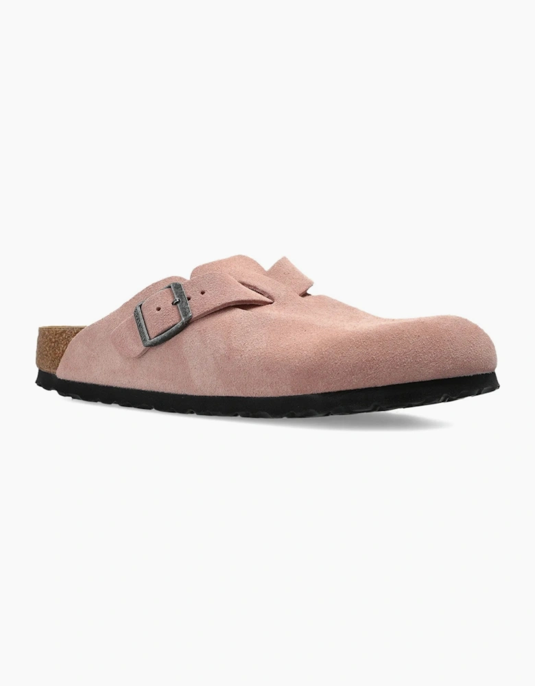 Women Boston Suede Leather Pink