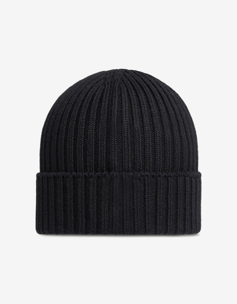 Moncler Enfant Boys Wool Knit Beanie Hat in Black