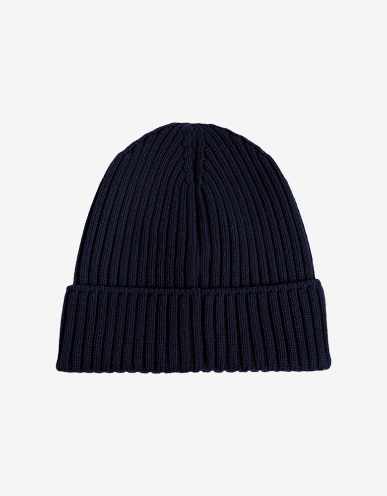 Moncler Enfant Boys Wool Knit Beanie Hat in Navy