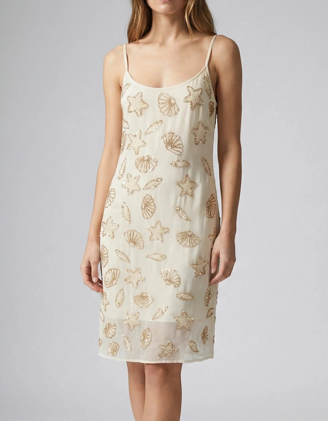 Ivory Seashell Motif Slip Dress, 3 of 2