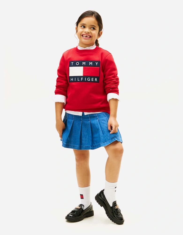Kids Heritage Flag Sweatshirt in Red