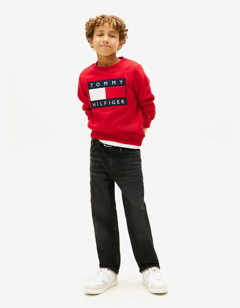Kids Heritage Flag Sweatshirt in Red