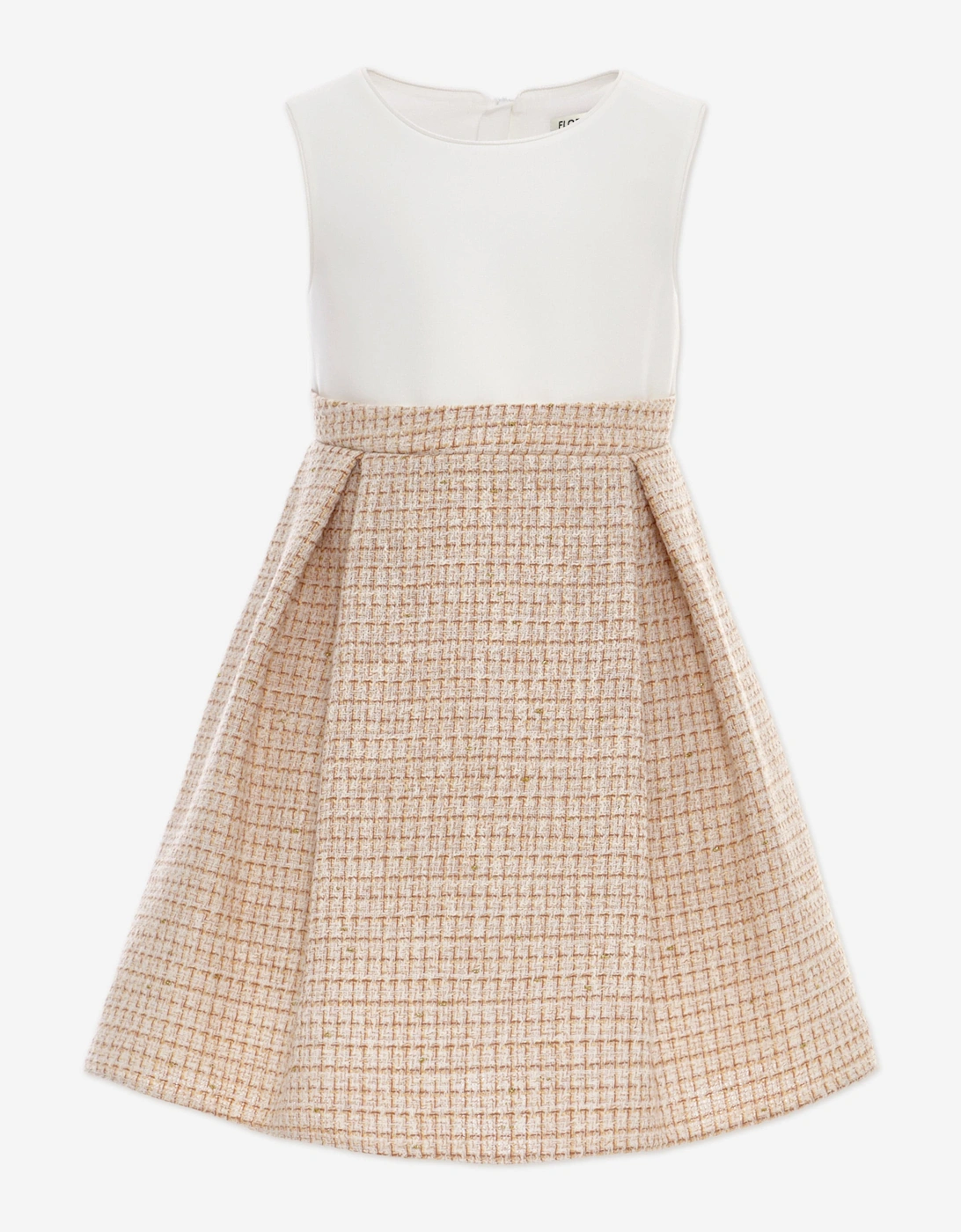 Girls Jacket and Skirt Set in Beige