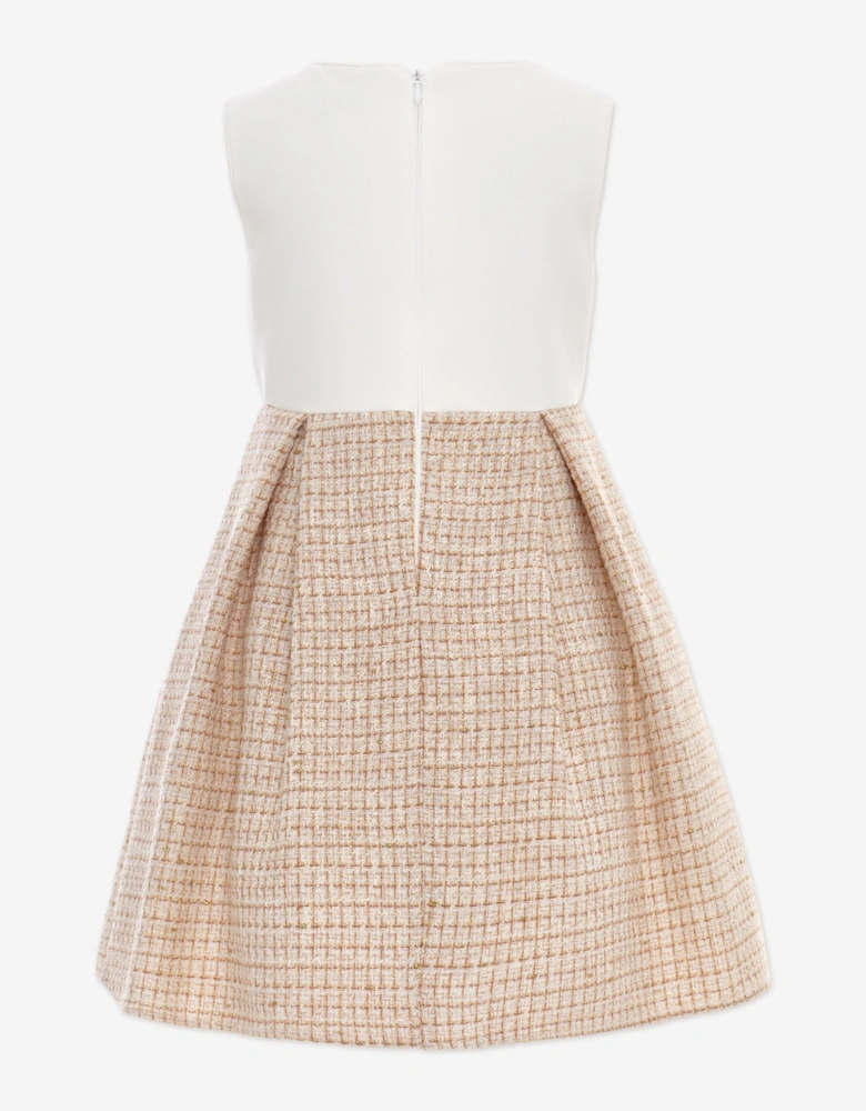 Girls Jacket and Skirt Set in Beige