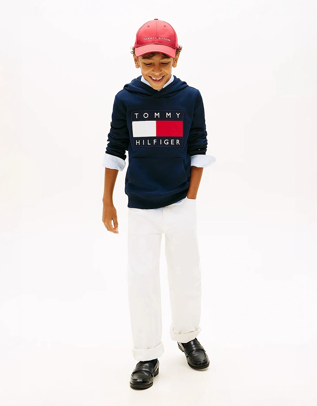 Kids Heritage Flag Hoodie in Navy