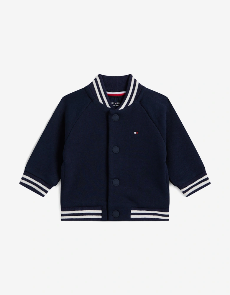 Baby Monotype Bomber Jacket in Navy