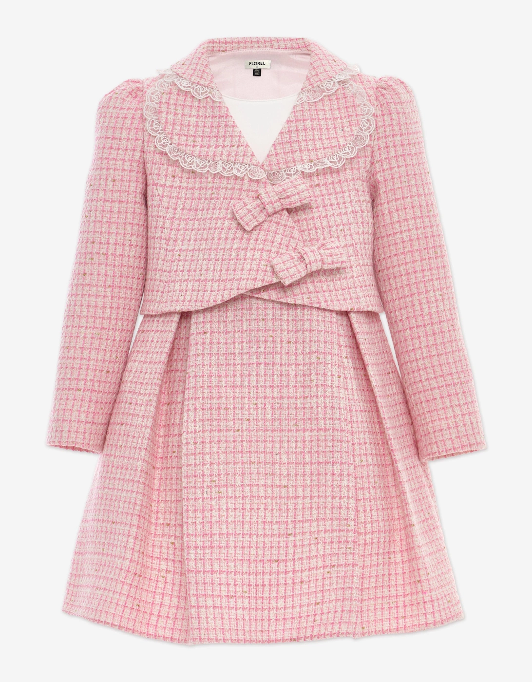 Girls Jacket and Skirt Set in Pink