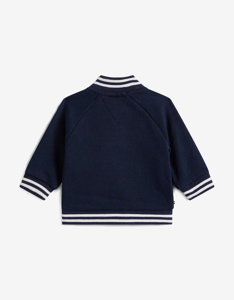 Baby Monotype Bomber Jacket in Navy
