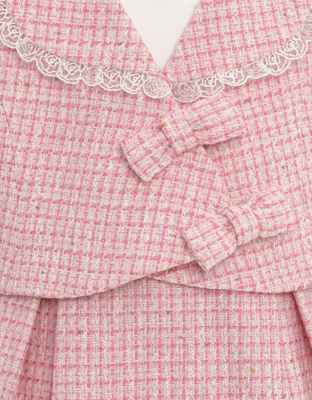 Girls Jacket and Skirt Set in Pink